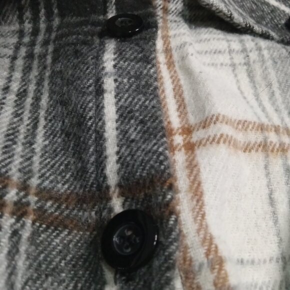 Shein Lune Plaid Print Plus Size Button Front Sleeveless Vest Jacket Women's 2XL - Picture 9 of 12